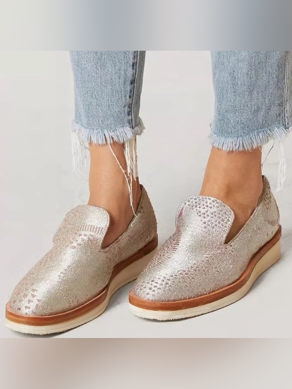 Free People Snake Eye Loafers Size 38